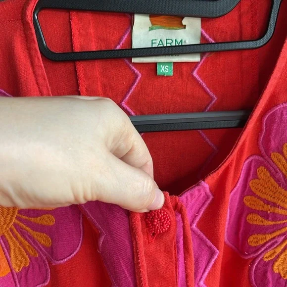 FARM farm rio patchwork embroidered dress Vibrant Floral Maxi Dress - Picture 6 of 14